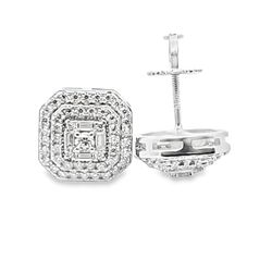Sterling Silver VVS Moissanite 0.69 CTW Fancy Earring