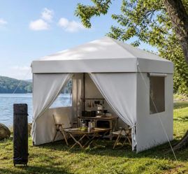 Canopy Tent 10'x10' Pop Up tent with 4 Sidewalls and sandbags