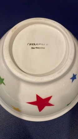 Terramoto 9” stars bowl with blue inside