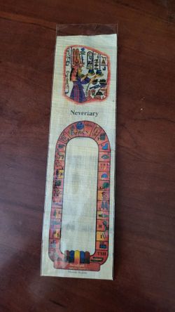 Egyptian Papyrus Bookmark Queen Nefertari Hieroglyphic Cartouche Alphabet