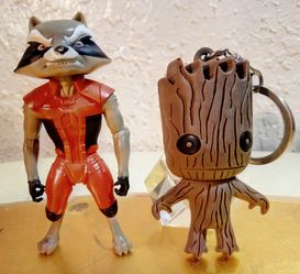 Marvel rocket Raccoon & Groot Key Chain