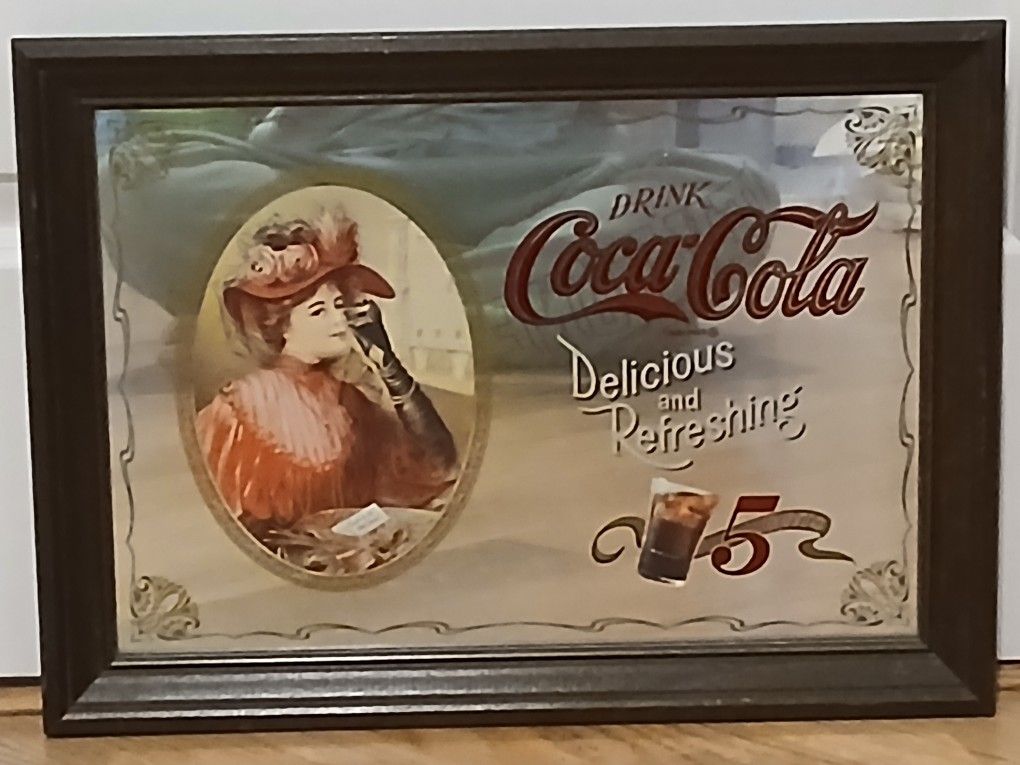 Vintage Coca Cola Mirror Sign