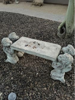 Cement angel figurines