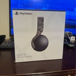 PS5 3d  pulse headphones grey camo