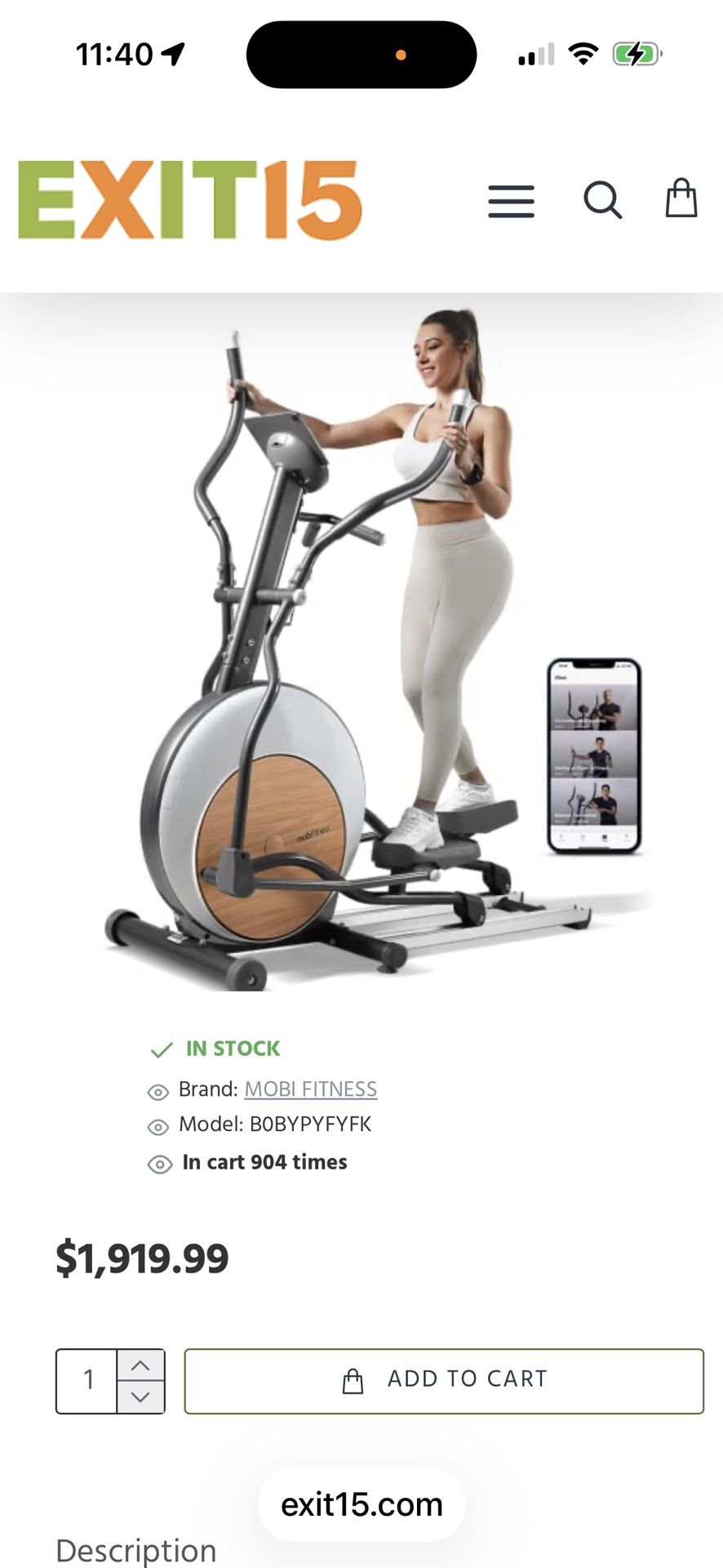 NEW Mobifitness Elliptical Machine