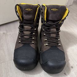 KEEN Utility Men's Milwaukee 6" Steel Toe Waterproof Work Boots, Slate Black