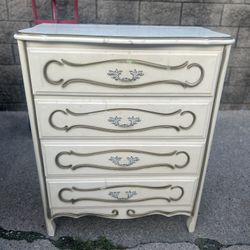 4 drawer French Provincial highboy chest 