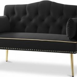 Black Suede Sofa 