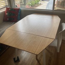 Bamboo Kitchen Table With Folding Leaves