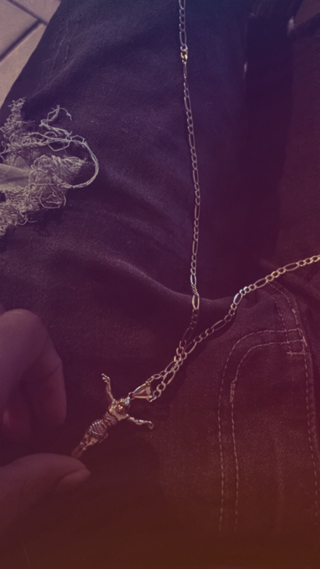 Jesus’s Peace Charm With 10k Diamond Cut Rope 550$