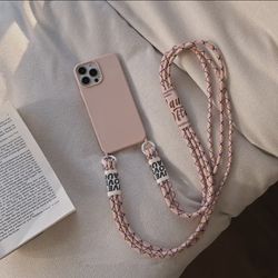 Pink iPhone 14 Pro Max  Lanyard Case 2024