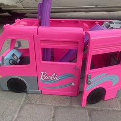 Barbie Camper RV Adventure Set + Glamper Trailer + Refrigerator Kitchen – $29 (Retail $120+)