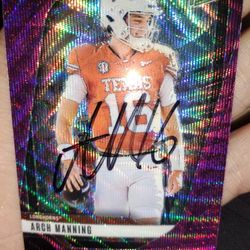 Arch Manning Signed Autograph Rookie Card Texas Longhorns 