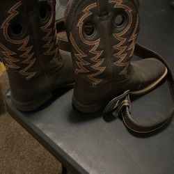 Durango Cowboy Boots And Ariat Belt