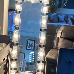Standing Vanity Mirror 16 Bulb Vanity Bulbs Included Was $699 At Zgallerie Our Deal $325 LAST ONE!