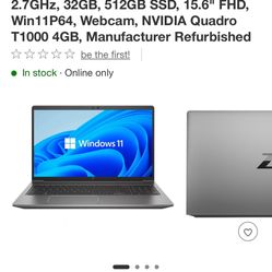 Laptop HP Z Book 32 Gb Ram