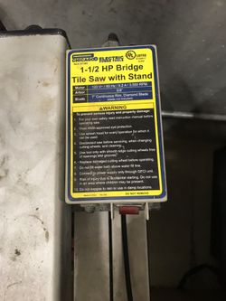 chicago electric power tool tile saw with stand