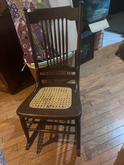 antique oak rocking chair from circa 1900,