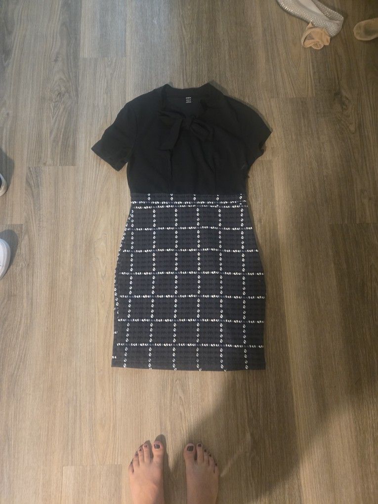 White And Black Dress