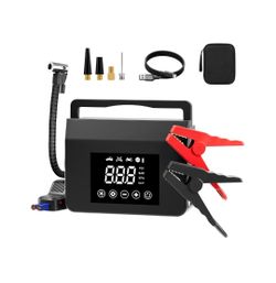 12V Car Battery Jump Starter Emergency Battery Booster for All Gas/8.0L Diesel, Power Bank with LED Flashlight, USB Charger