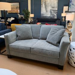 Grey Microfiber Loveseat