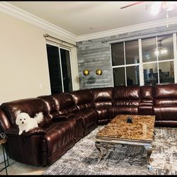 Leather Sofa For Sale (reclining)
