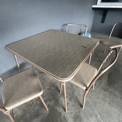 Card Table And Chairs (4)