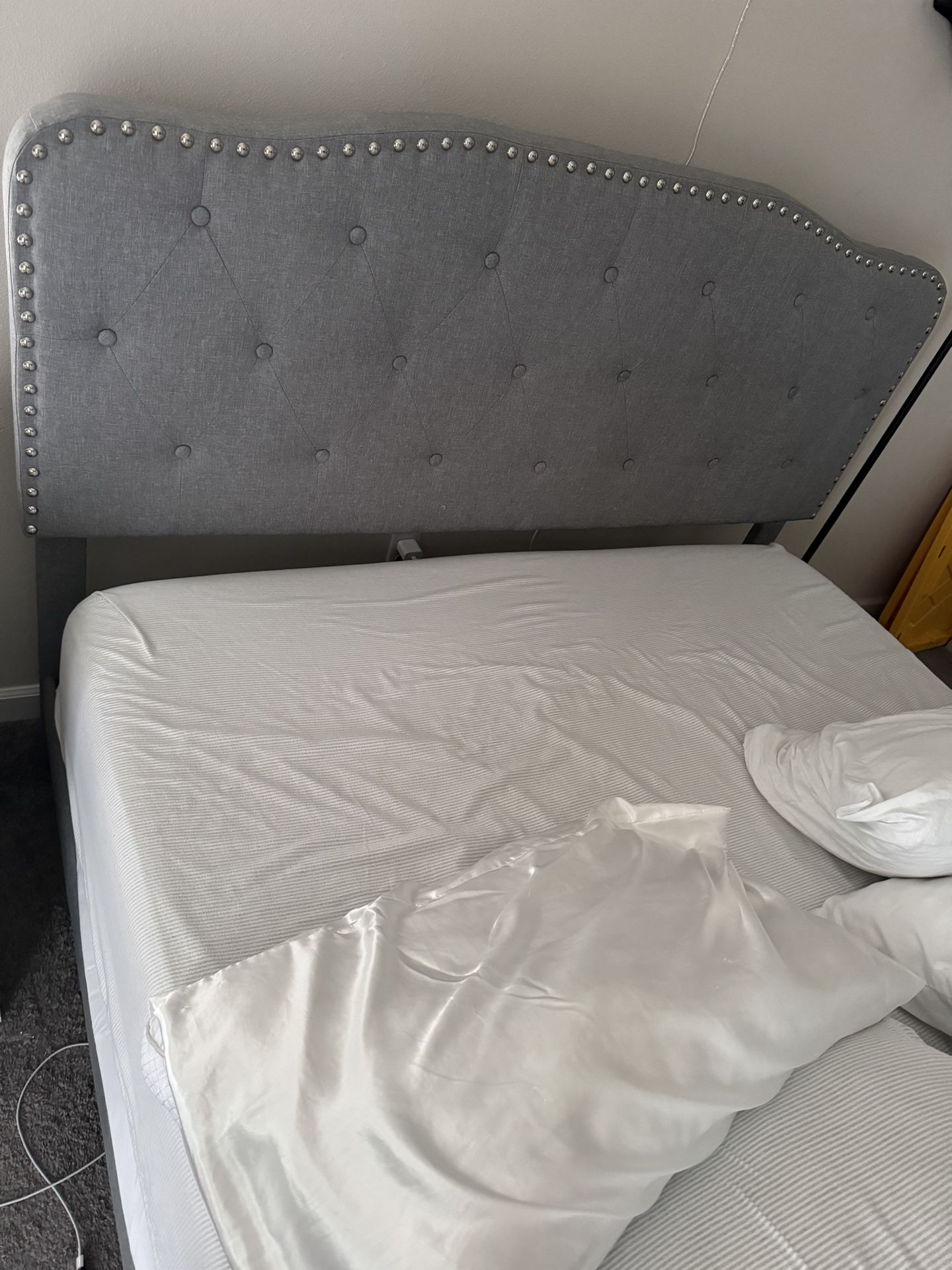 $300 OBO Queen Mattress And Bed Frame