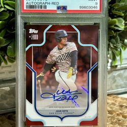 Juan Soto 2023 Topps X J-ROD Red Auto /5 PSA 9 MINT #18-A San Diego Padres New York Mets