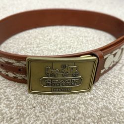 Coach Leather Adult Belt Size Petite 36.5” x 1.8” 