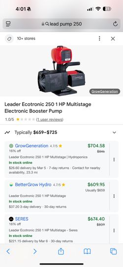 Leader Ecotronic 250 1 Hp