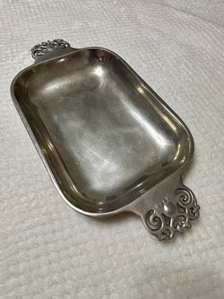 Nambé 210 Handled Serving Tray Silver Metal Rectangular Metallic Finish