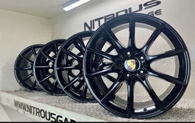 20" Porsche OEM Factory Cayenne Staggered BBS Wheels Gloss Black Wheels 80B