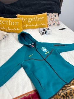 Nike blue Brazil tech hoodie