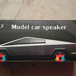 Tesla Cybertruck Bluetooth Portable Speaker with LED Light USB/AUX/FM