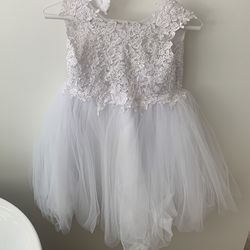 5-6 Size White Formal Dress