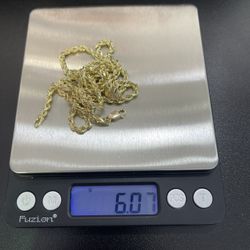10k 3mm Gold Rope Chain