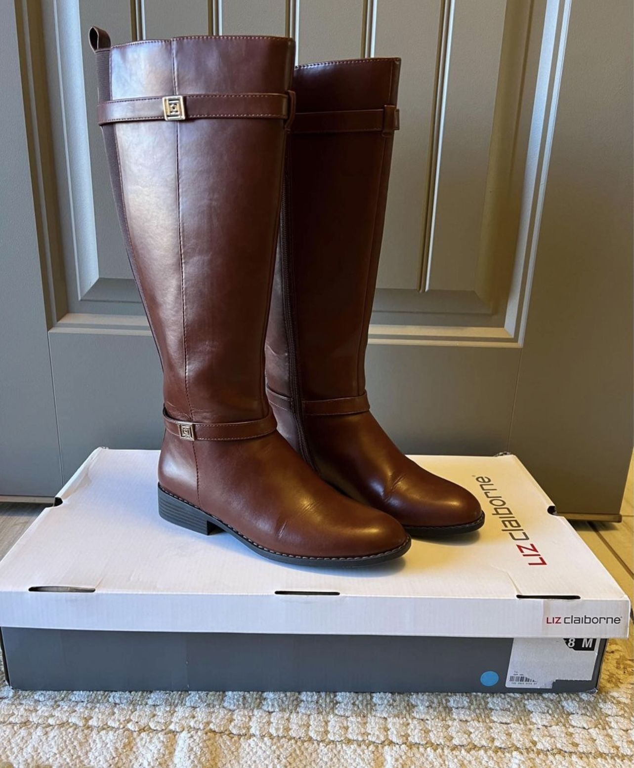 Liz Claiborne Women Tall Riding Boots Rumford Size 8