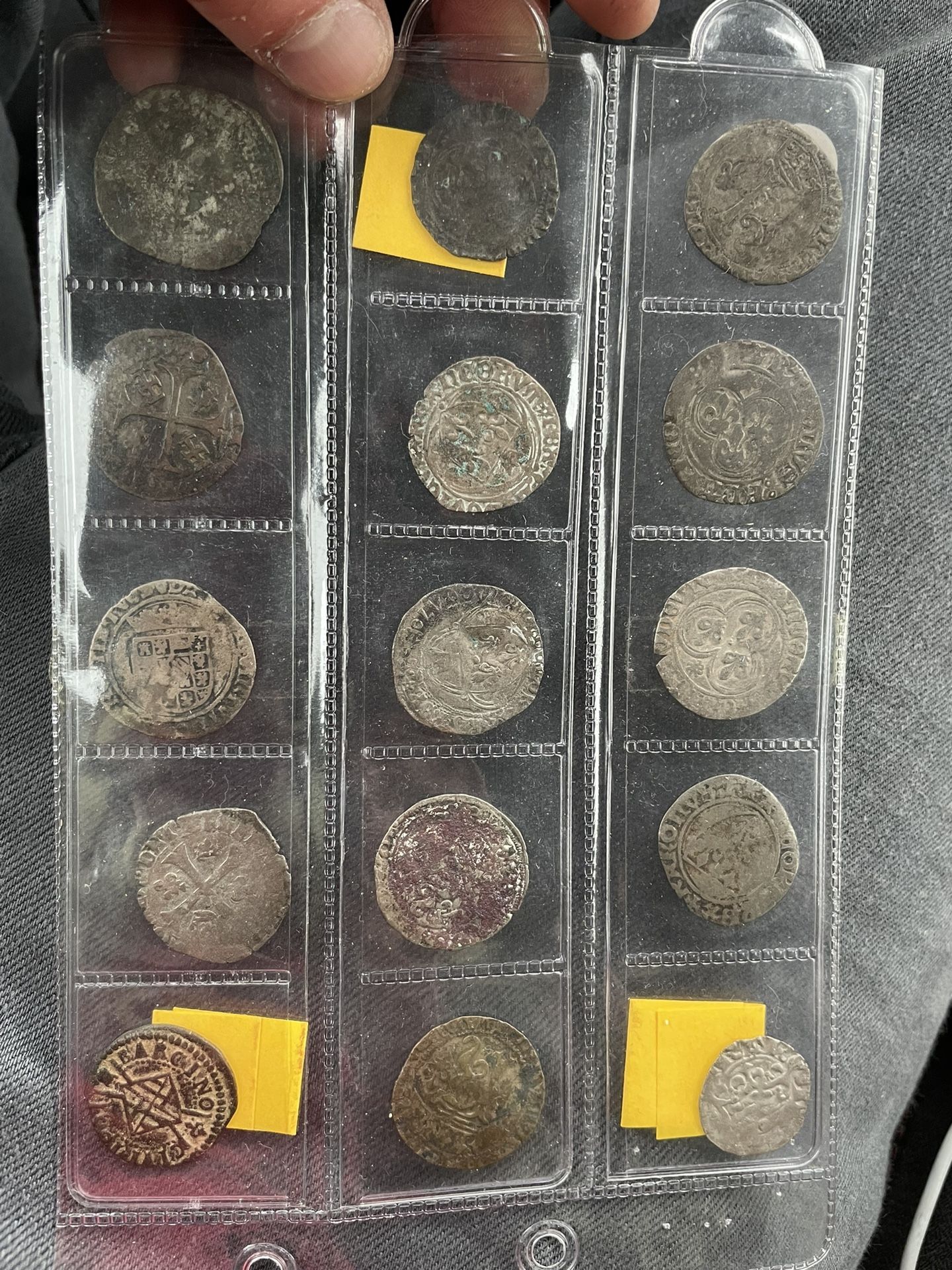 16th and 17th Century French Old Coins.  Total of 16 coins.