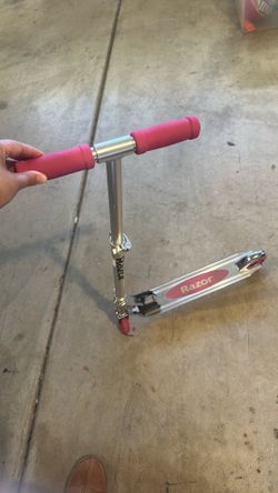 Pink razor scooter