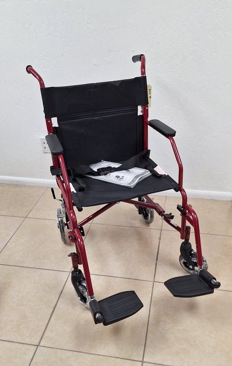 Ultra Lightweight Transport Wheelchair for Adults