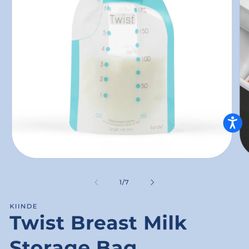 NEW Kiinde Twist Breast Milk Storage bags