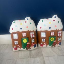 Gingerbread house pillows 16 x 14 $35 for both