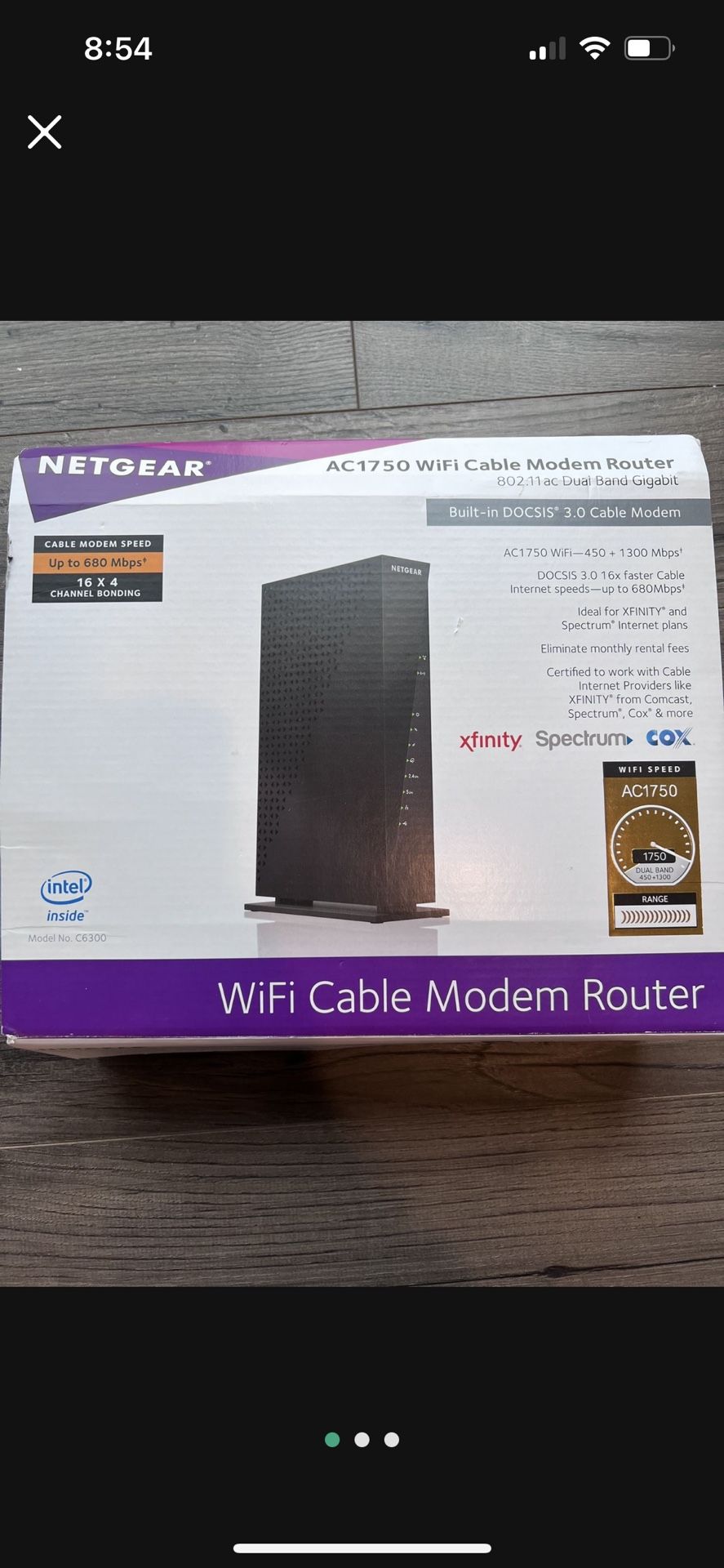 Netgear AC 1750 Cable modem Router