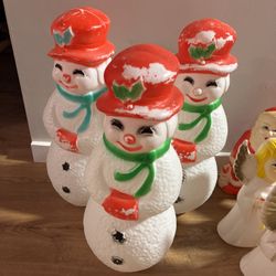 Vintage Snow Girl Blow Mold