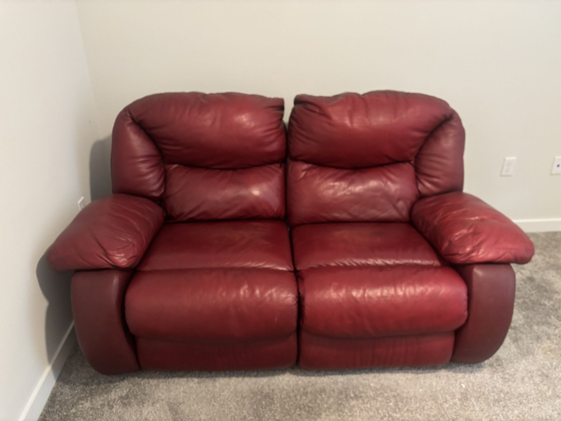 free leather couch. recliner