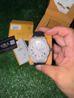 9.5CT D Color Moissanite Watch | GRA Certified | Full Set | Brand New 💎