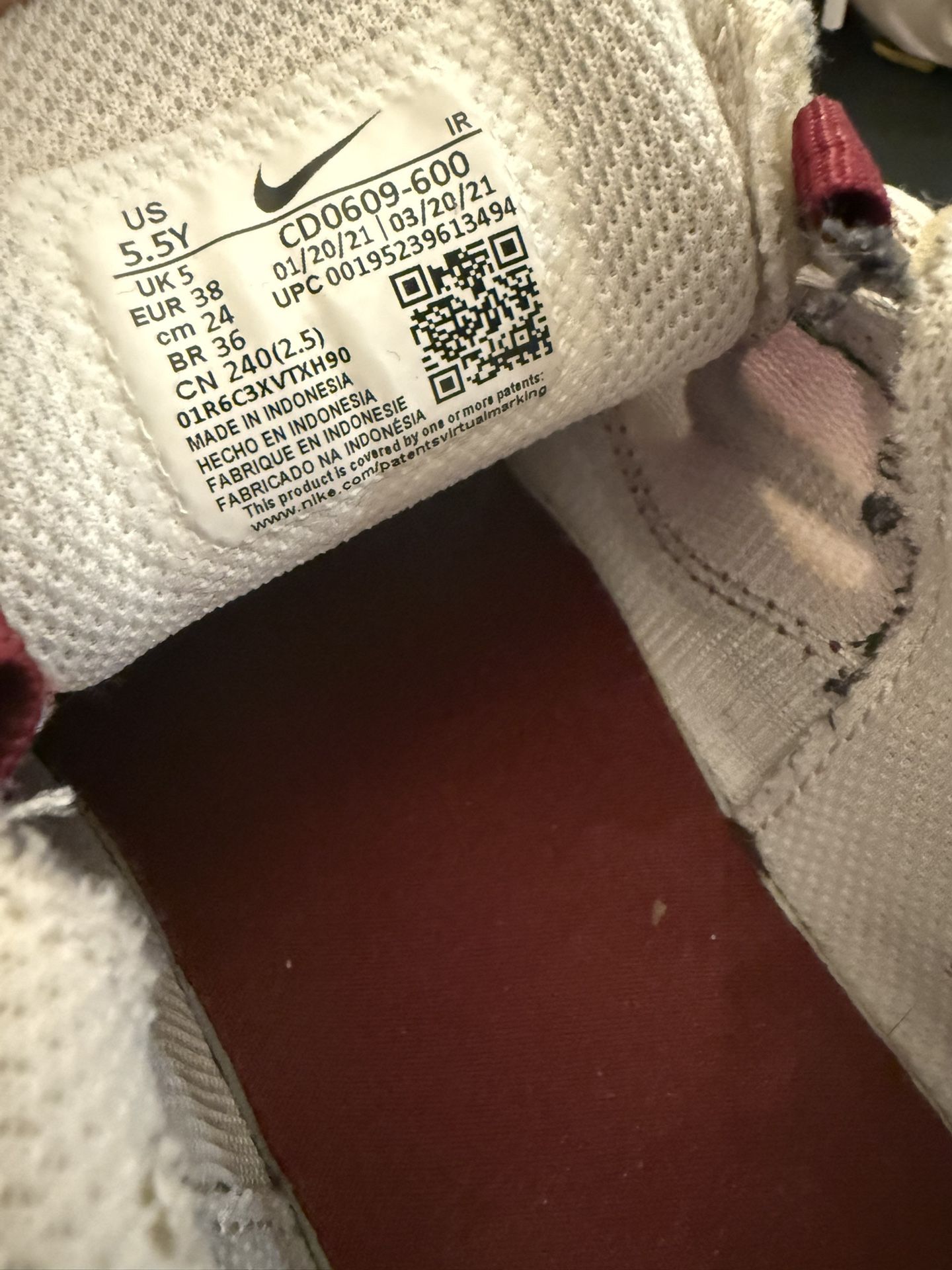 Used Air Max Plus GS 'Dark Beetroot