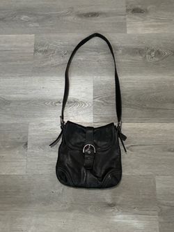Vintage Coach Women’s SoHo Black Leather Flap Convertible Shoulder Crossbody Bag