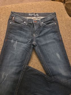Plastic By Gly boot cut jeans